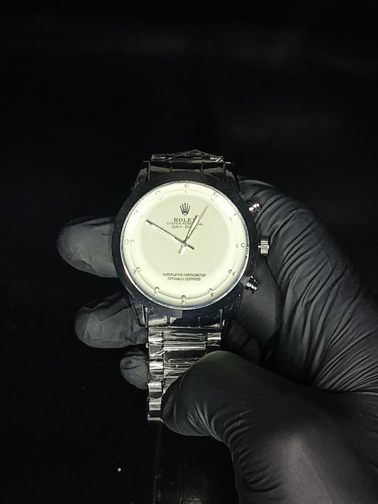 Authentic Rolex Silver Dial Watch – Luxury Swiss Timepiece