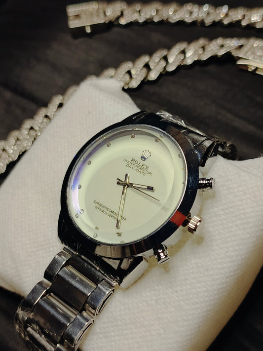 Icedout chain + Rolex Watch