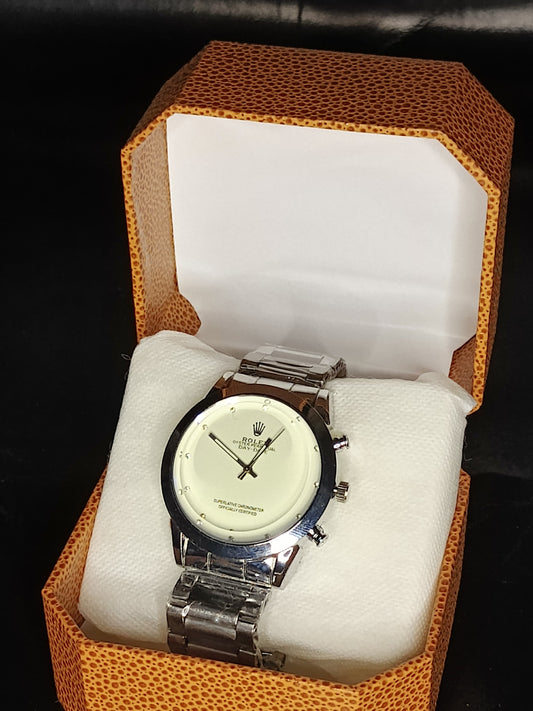 Authentic Rolex Silver Dial Watch – Luxury Swiss Timepiece